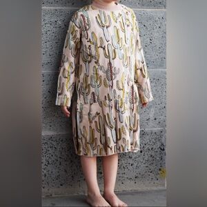 🌵 Molo Cactus Print Kids Dress - Pink and Green